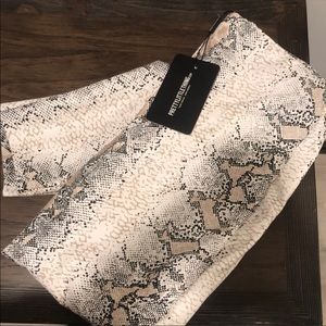 PRETTYLITTLETHINGS snakeskin faux leather leggings